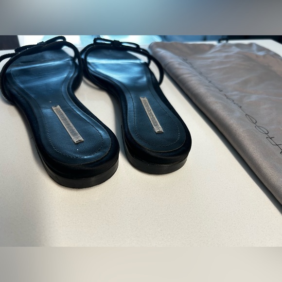 Marco De Vincenzo black crystal embellished slides - Size EU 38.5 - Picture 2 of 6